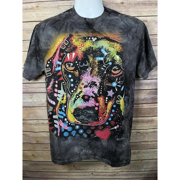 The Mountain Dog T-Shirt Medium Dean Russo Tie Dye Graphic Colorful Art Style - Picture 1 of 8
